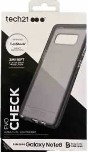 Tech21 Evo Check Flex Shock Case for Samsung Galaxy Note8 - Black