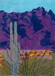 Santa Catalinas Hand Painted Needlepoint Canvas