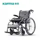 【輪椅B款】康揚 KM-1504 星鑽輪椅 異形強化骨架 18吋座寬 銀黑座墊 (單台)【杏一】