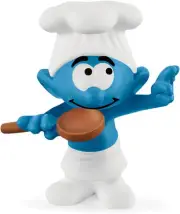 Schleich Smurfs, Collectible Retro Cartoon Toys for Boys and Girls, Chef Smurf T