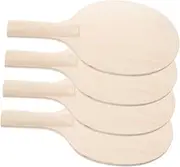 NUOBESTY DIY Table Tennis Rackets 4 Pack Unpainted Blanks Paddle Craft for Kids and Adults