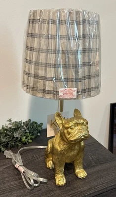 New Karma Home French Bulldog Brushed Gold Table Lamp Viral