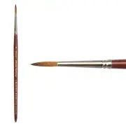 Mimik Kolinsky Synthetic Sable Short Handle Brush Round #4 - 6 Pack