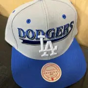 Mitchell & Ness Los Angeles Dodgers Snapback Hat Cap Blue Gray NWT MLB LA LAD