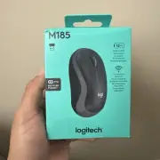 Logitech M185 3-Button Wireless Optical Scroll Mouse USB Receiver Black