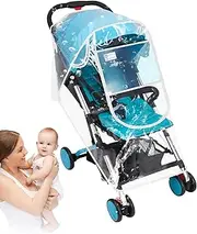 Rain Cover for Prams, Pram Rain Cover - Waterproof Pram Cover Roof - Breathable, Windproof Stroller Rain Cover to Protect Against Dust, Snow and Wind