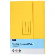 J.Burrows Recycled Foolscap Document Wallet Yellow 10 Pack