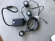 Outside fish pond or garden lighting with tilt heads, color black