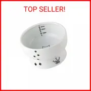 Necoichi Raised Cat Water Bowl, Elevated, w/ Measurement Lines, Dishwasher & Mic