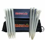 Seeka Glow in The Dark Sand Stakes 8 Pack 12" Long Beach Camping tent blanket