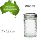36 x Mason Quilted 280ml Jar Jam Wedding Party Candle Making Candy Jars Qualtity