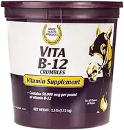 Horse Health Vita B-12 Crumbles Supplement for Horses, Supports red Blood Cell Production for Peak Performance, 3 pounds, 48 Day Supply