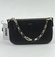 DKNY Small Black Bryant Crossbody Bag Purse Chain Strap NEW