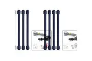 8pc Nite Ize 3in Rubber Gear Tie Reusable Wire Twist Cable Organiser Pack Navy