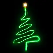 Christmas Tree Shaped Outdoor Christmas Lights Motif LED 114cm
