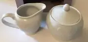 Martha Stewart Garland Leaf Creamer Sugar Set Porcelain Set A43