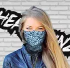 NECK GAITER / HEAD SOCK - RETRO BLUE - (FACTORY SECONDS)