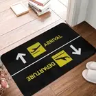 Arrivals Departures Polyester Doormat Rug Mat Cushion Corridor Kitchen Bedroom