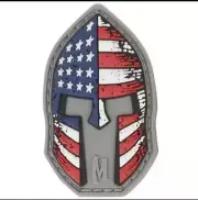 Maxpedition Stars and Stripes Spartan Helmet Morale Patch Swat ( Single Red)
