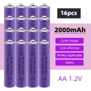 16Pcs 1.2V AA / AAA Rechargeable Batteries LED Light Battery With Charger lot