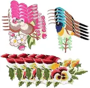 GLSTOY 15Pcs Cartoon Bird Shaped Patches for DIY Clothing Repair Easy to Use Appliques for Jackets Bags and Hats Durable Embroidered Designs for Stylish Decoration