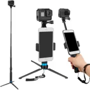 TELESIN 35'' Selfie Stick with Tripod Phone Holder, Waterproof Pole Aluminum ...