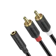 3.5mm to RCA Stereo Audio Cable, Gold Plated Audiowave Series RCA Male to 3.5...