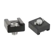 2Pcs CAMVATE 3/8" Cold Shoe Mount Adapter w/ ARRI Locating Pins fr Camera Cage