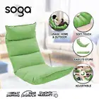 SOGA Foldable Floor Sofa Meditation Lounge Chair Recliner Lazy Couch Green