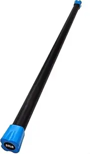 Signature Fitness Total Body Workout Weighted Bar Weighted Workout Bar Weighted Exercise Bar, 20-Pound