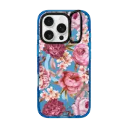 iPhone 16 Pro Impact Ring Stand Case MagSafe Compatible Blush Pink Rose Watercolor Chic Illustration Floral Pattern