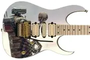 Guitar Skin Axe Wrap Re-skin Electric Vinyl Space Robot Head Hunter 829