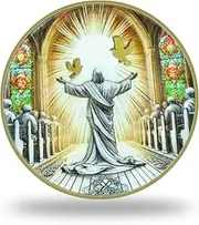 Christian Coin - Trust in God Psalm 56:3 Motivational Challenge Coin with Jesus and Bird Design - Inspirational Token for Believers