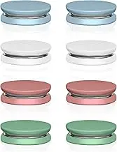8pcs Strong Magnetic Hijab Pins, Multi-Purpose No-Snag Magnetic Scarf Clip Scarf Magnetic Clasp Head Scarf Magnets for Women Clothes Muslim (Matte Red, Green, White, Light Blue)
