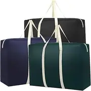Alipis Multifunctional Storage Bag Set 70x50x25cm 3pcs Large Capacity Foldable Dustproof for Bedroom Quilt Clothing Organizer