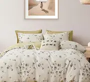 Essina King Size Quilt Cover Set – 3 Pcs King Duvet Cover Set with Quilt Cover and 2 Pillow Shams – Cotton Bed Cover 620 Thread Count – Luxurious Doona Cover – Tea Rose