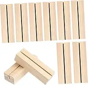 GREENADSCAPE 25Pcs Wooden Memo Holders Rectangular Photo Stands for Weddings Events for Table Numbers Menu Displays and Note Organization