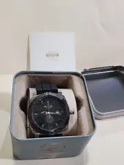 RARE* Fossil PR5409 Men's Black Analog Dial Quartz Wrist Watch "Union Pacific"