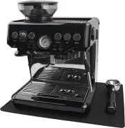 Silicone Mat Under Coffee Machine With Lip Automatic Machines black
