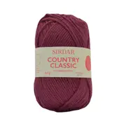 Sirdar Yarn Country Classic - 50% Wool 50% Acrylic - 50g - Burgundy