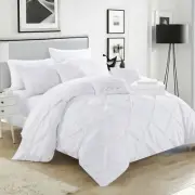 Soft Twin 68"x90" 1 PC Pinch Duvet Cover with Zipper Closure & 4 Tab Microfiber
