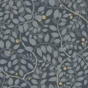 2932-65106 Kirke Blue Leafy Vines Scandinavian Unpasted Non Woven Wallpaper
