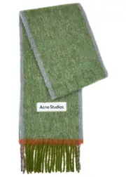 Acne Studios Vally Alpaca-blend Scarf - Green ONE SIZE