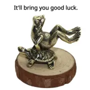 Solid Brass Turtle Back Frog Statue Antique Statues Decorative Ornaments