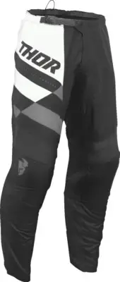 Thor Youth Sector Checker Pants Black Gray White Size 24 2903-2424