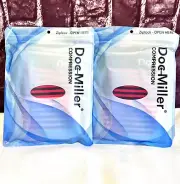 Doc Miller Compression Socks Knee High (Large, 15-20 mmHg) Pink Candy, 2 Pairs