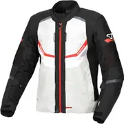 Macna Tondo, textile jacket , color: Light Grey/Black/Red , size: S