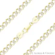 5mm Cuban Curb Pave Link 925 Sterling Silver 14k Yellow Gold-Plated Chain Anklet