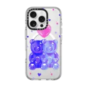 iPhone 16 Pro Impact Clear Case MagSafe Compatible Gummy Jelly Bear Couple