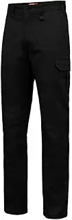 [Hard Yakka] Men's Basic Stretch Drill Cargo Pant, Black, Size 79 Long